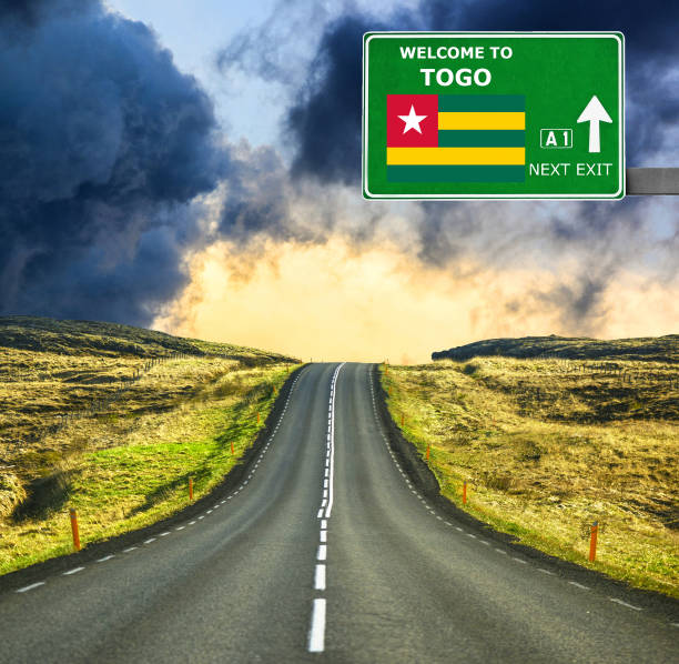 istock Togo road sign against clear blue sky 657106656