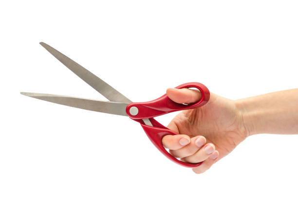 istock hand of young girl holding scissors 657107338
