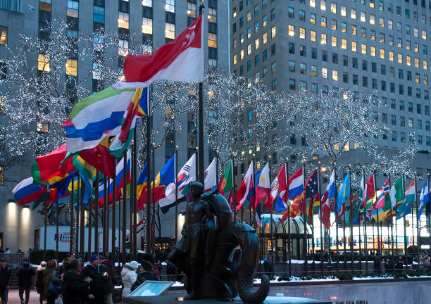 Architectural buildings at the Rockfeller center.