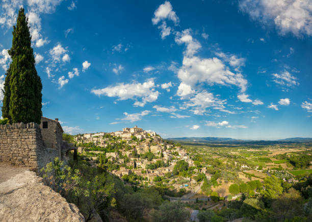 Gordes is a commune in the Vaucluse département in the Provence-Alpes-Côte d'Azur region in southeastern France. The residents are known as Gordiens. The nearest big city is Avignon; smaller cities nearby include Cavaillon, L'Isle-sur-la-Sorgue and Apt. Built on the foothills of the Monts of Vaucluse, facing the Luberon, Gordes is one of the most well-known hilltop villages in the region, and one of the most beautiful in France. Its houses and buildings of white stone root themselves into the sharp cliff of the mountain, its labyrthinth of \