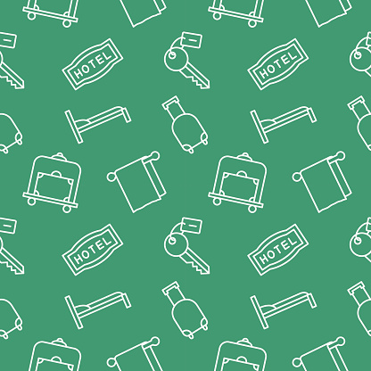Hotel Pattern Hotel Seamless Pattern Vector Background Stock Illustration - Download ...
