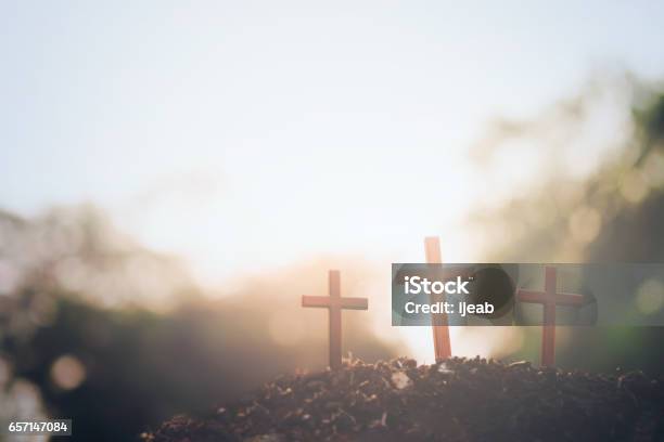 Easter Christianity Copyspace Background Stock Photo - Download Image Now - Religious Cross, Easter, Religion