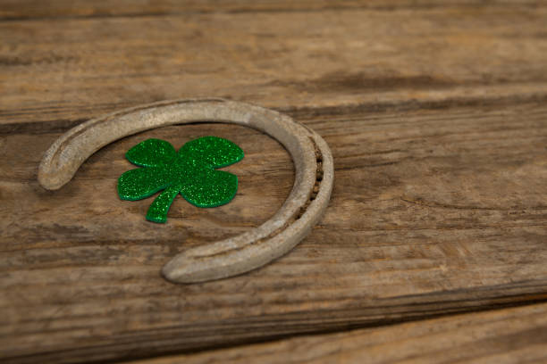 istock St Patricks Day shamrock with horseshoe 657148050