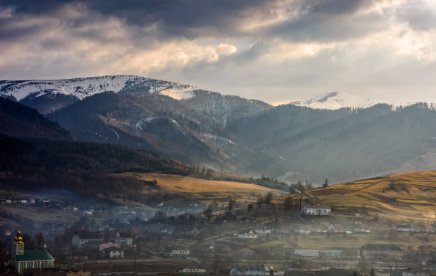 istock sunrise in mountain rural area in springtime 657154096