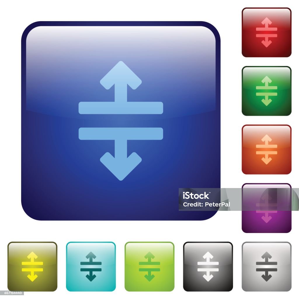 Color Horizontal Split Square Buttons Stock Illustration - Download ...