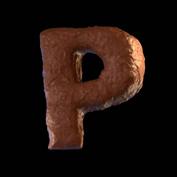 buchstabe p - schokolade typografie stock-fotos und bilder