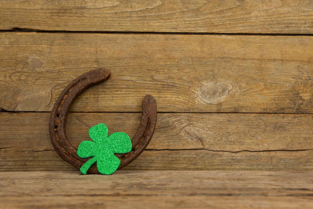istock St Patricks Day shamrock with horseshoe 657164348