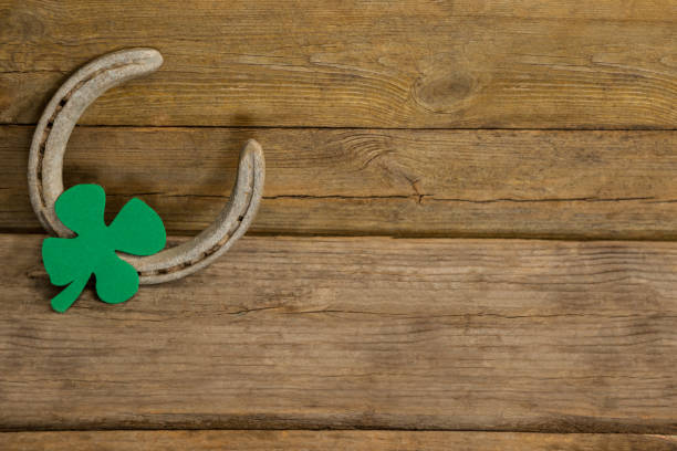 istock St Patricks Day shamrock with horseshoe 657166656