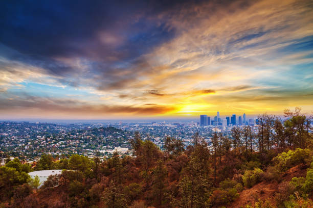 istock Colorful sunset in Los Angeles 657167870