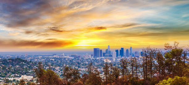 istock Colorful sunset in Los Angeles 657170476