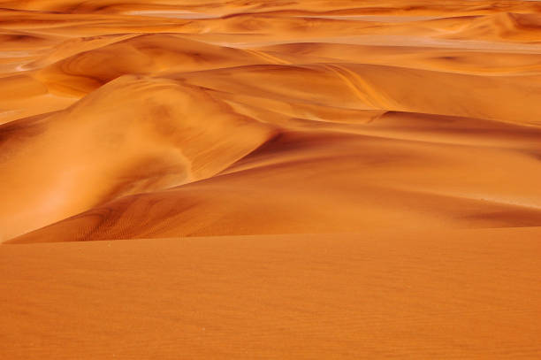 Sand Dunes in the Namib Desert on the coast of Namibia near Swakopmund stock photo