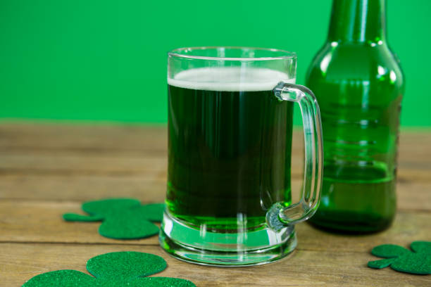 istock St Patricks Day green beer with shamrock 657174842