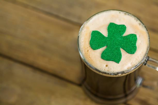 istock St Patricks Day mug of beer with shamrock 657175228