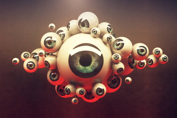 istock Collection of green eyeballs 657177408