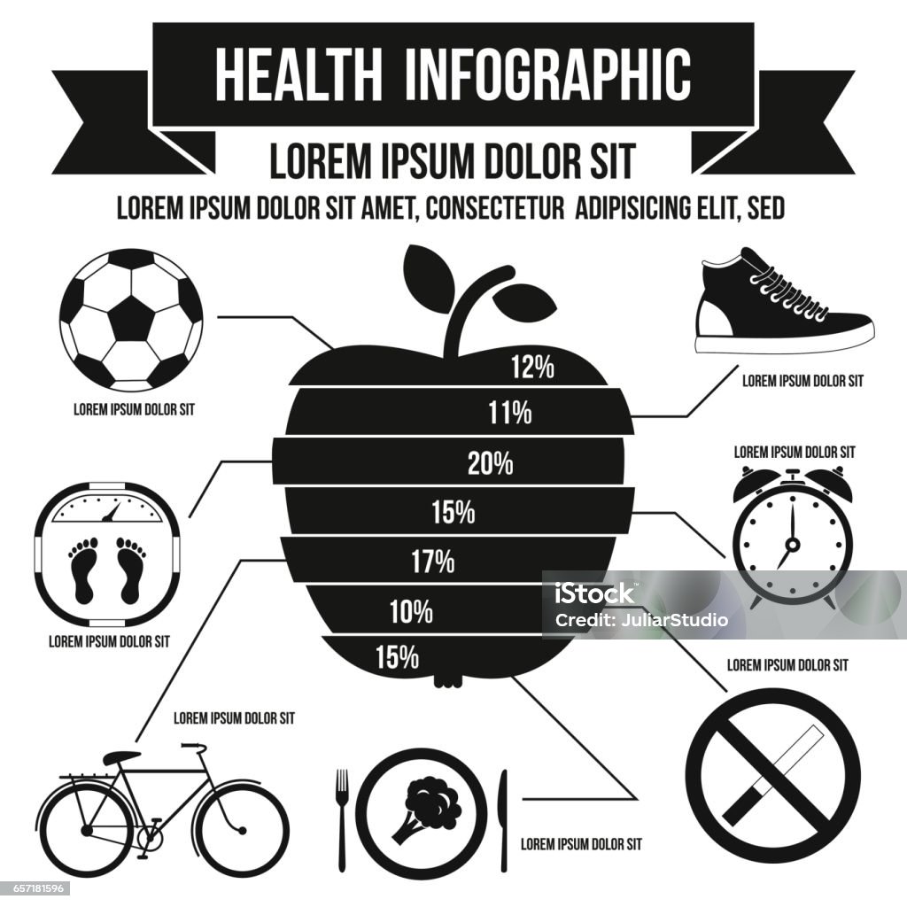 Health Simple Graphics Health Infographic Simple Style Stock Illustration - Download Image Now ...