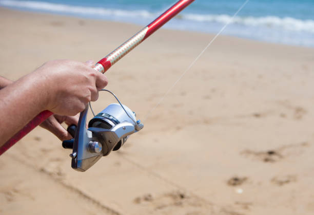 istock Folding the fishing line on the beach 657197564