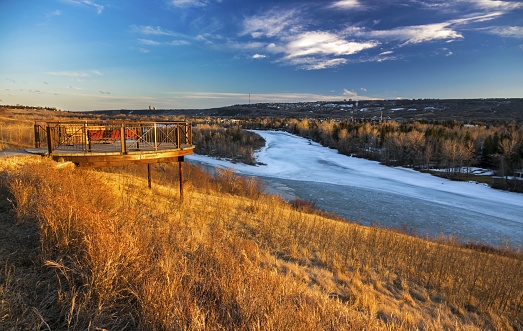 Bowmont Park in North-West Calgary runs along Bow River for several miles and provides fantastic urban recreation opportunities year-round