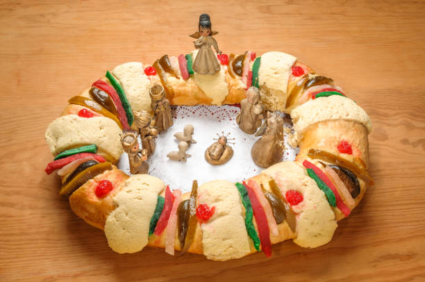 istock Epiphany cake, kings cake, or rosca de reyes 657201160