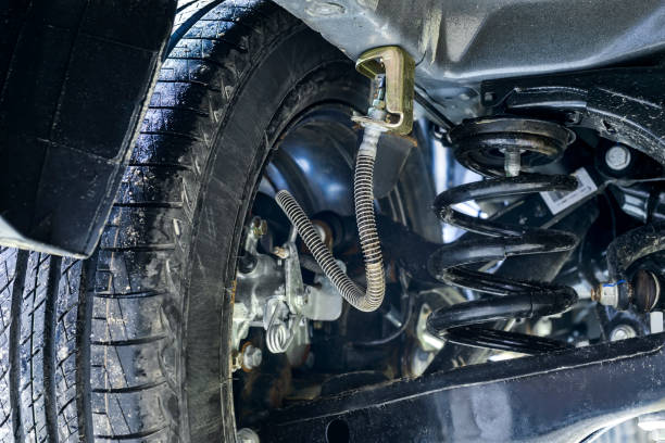 istock Suspension of a new car 657204238