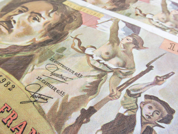 istock focus on Marianne over one hundred francs banknote 657204524