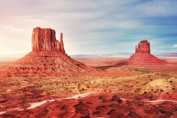 istock Color toned sunset over Monument Valley, USA 657210966