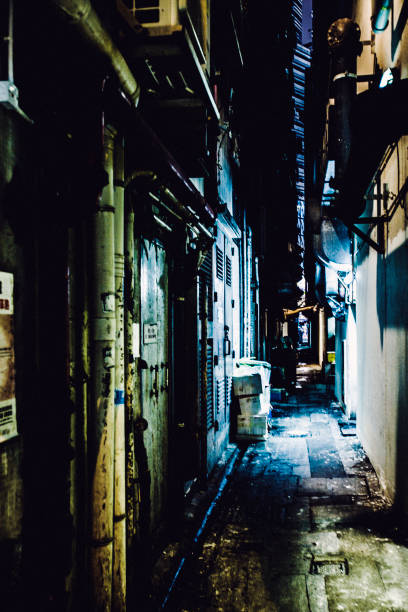 istock Dark alley, Hong Kong. 657220596