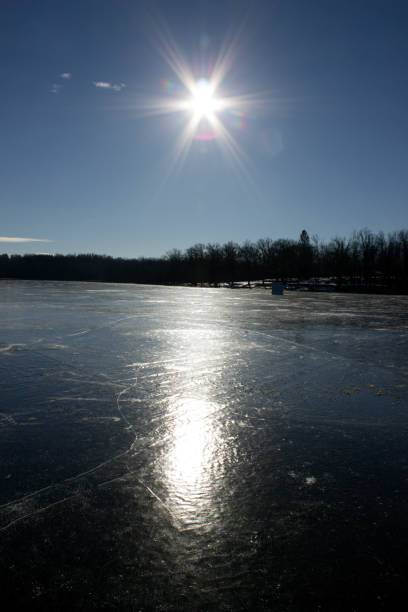 istock Winter scene frozen lake 657223290
