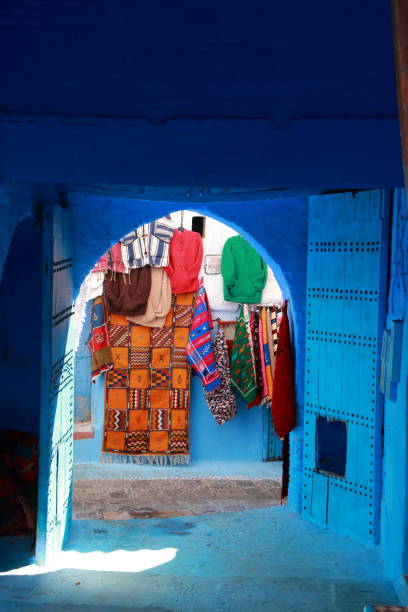 istock Street decorated with carpets 657224044