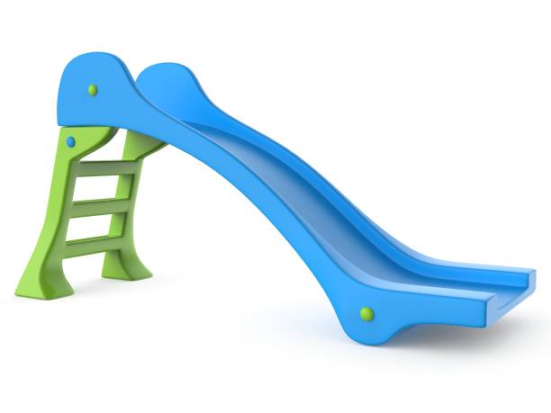 istock Blue green children slide toy 3D 657227018