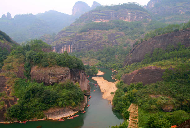 istock Rafting on the River of Nine Bends, Wuyishan, China 657233254