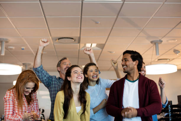 istock Happy creative business team celebrating success 657248968