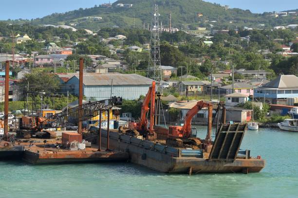 istock Antigua Dredge Harbor Equipment 657252292