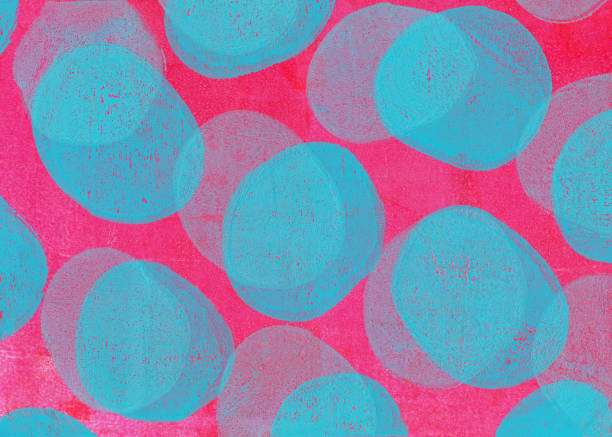 Retro handmade background with pink and blue