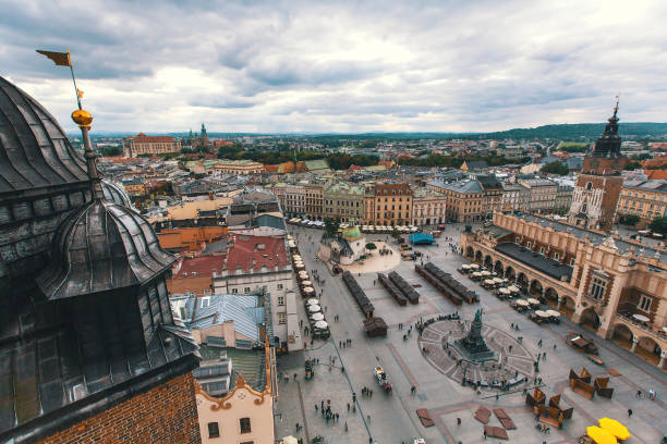 istock Bird's-eye view old downtown of Krakow, Poland. 657265088