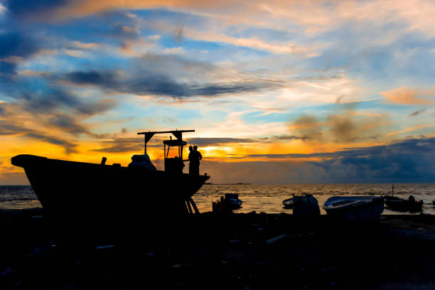 Indian ocean sunset in Villingili, Maldives