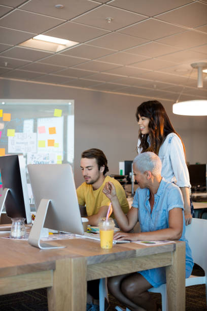 istock Creative business team working together on desk 657270812