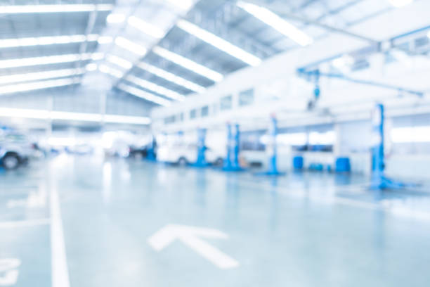 istock Abstract blur garage and automoblie 657273436