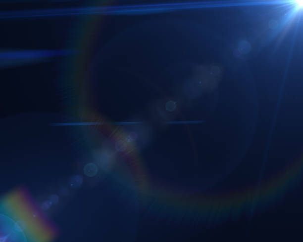 istock Realistic digital lens flare in black background 657274266