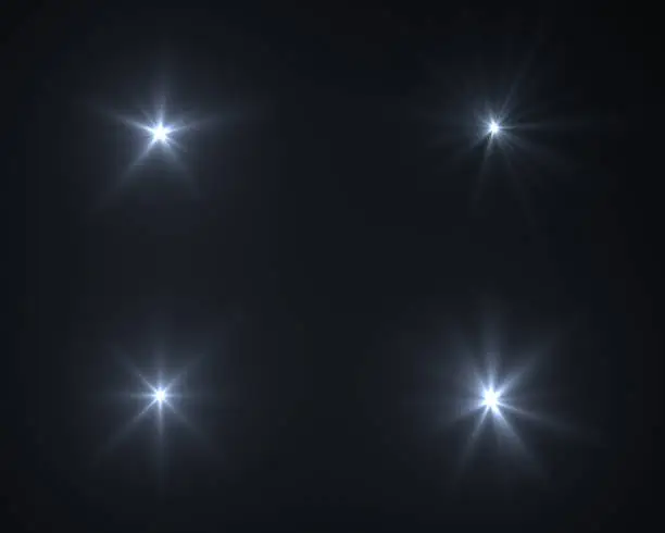 Photo of Realistic digital lens flare in black background
