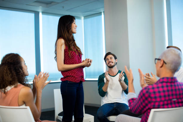 istock Creative business team applauding their colleague 657280402