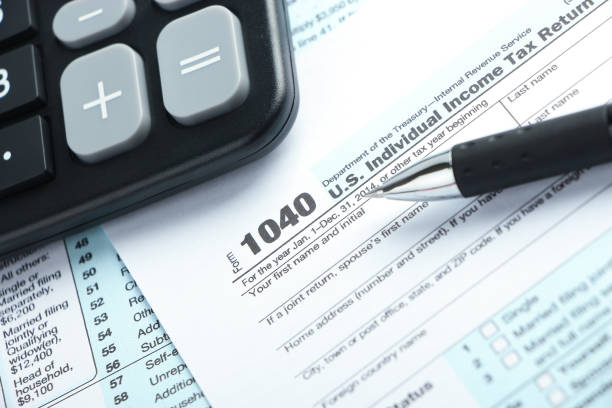 istock Tax form financial concept 657296420