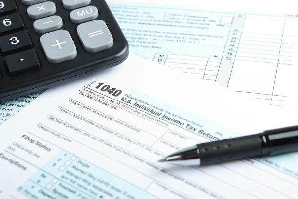istock Tax form and financial concept 657296484