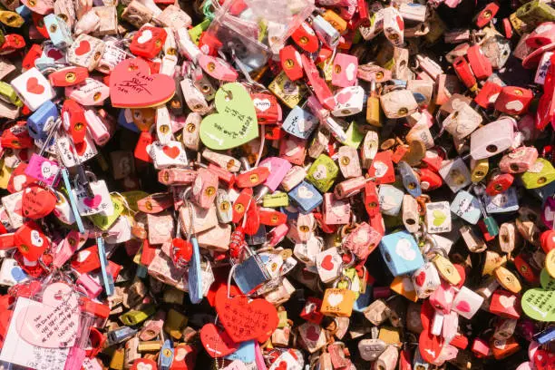 Photo of close up keys of love at N Seoul Tower taken on 18 February 2017