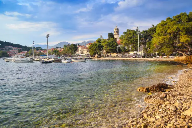 Cavtat (Croatia) is a popular tourist destination with many hotels and restaurants.