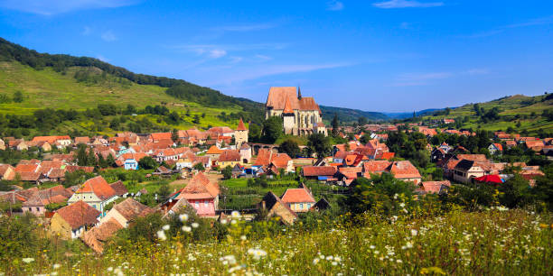 istock Panorama of Biertan 657317450