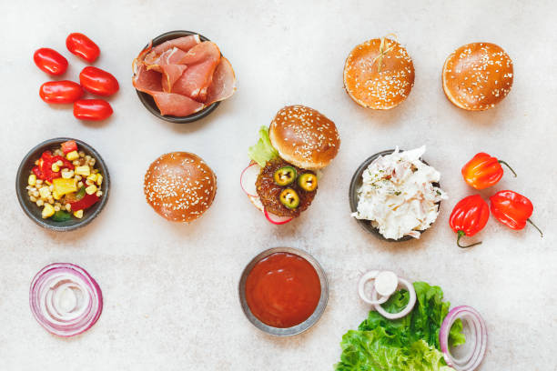 istock Preparing homemade burgers, various fillings 657331266