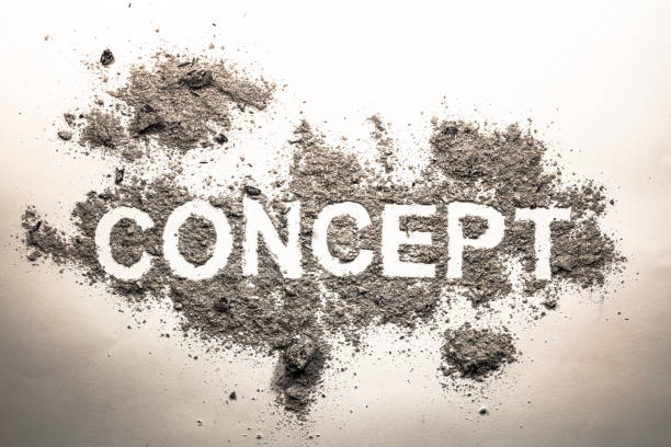 istock Concept word written in grey ash, dust, dirt, filth as a bad idea 657334944
