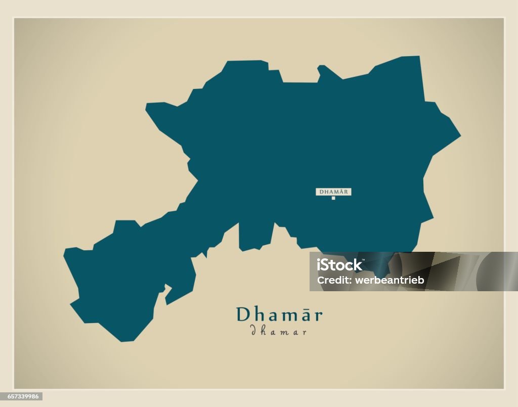 Dhamara Map Modern Map Dhamar Ye Stock Illustration - Download Image Now ...