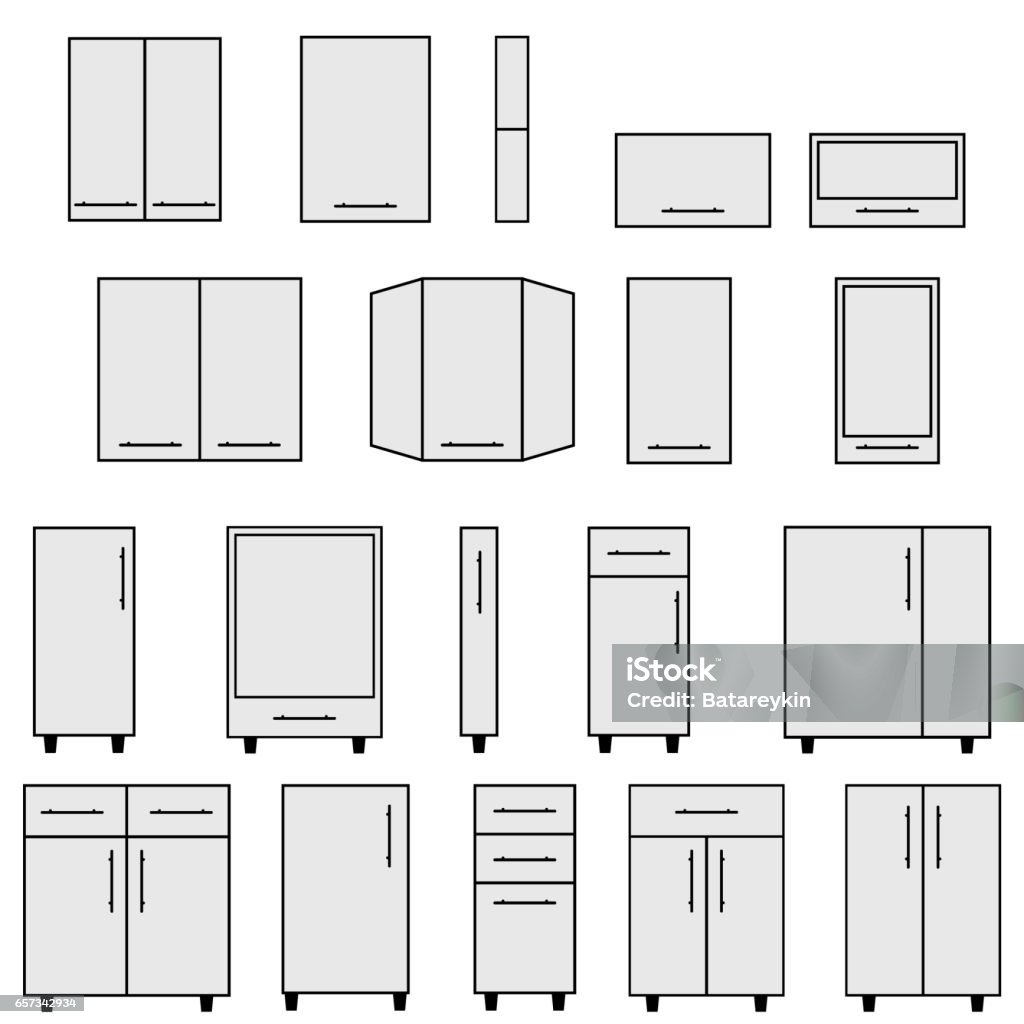 Kithen Object Sample Of Modular Kitchen Objects Stock Illustration - Download Image ...