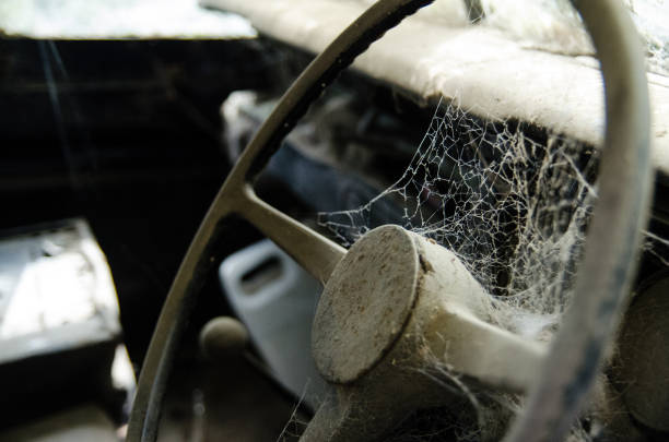 istock Wheel machines. Part of abandoned old car 657350526